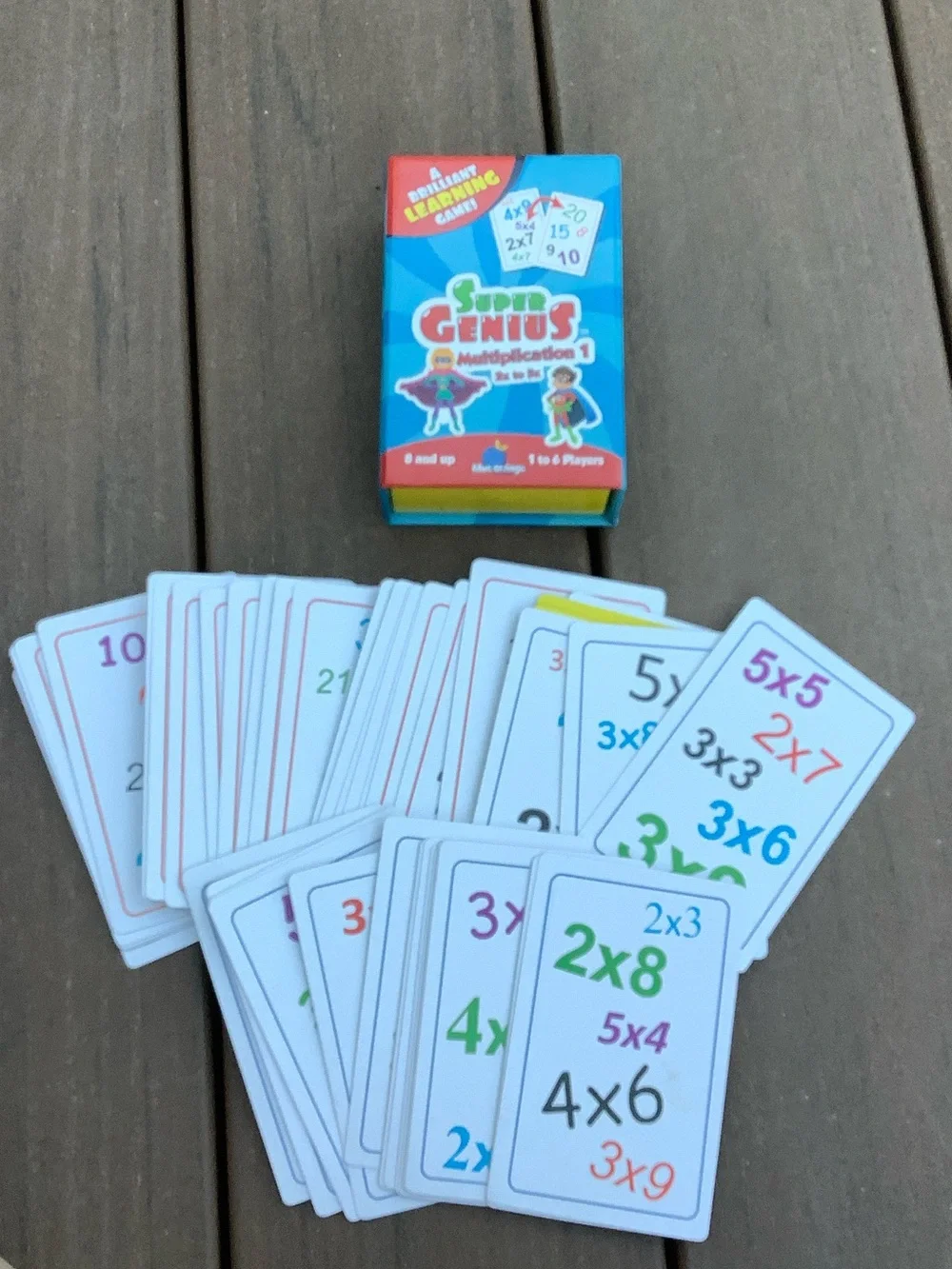 Super Genius Multiplication 1 Card Game